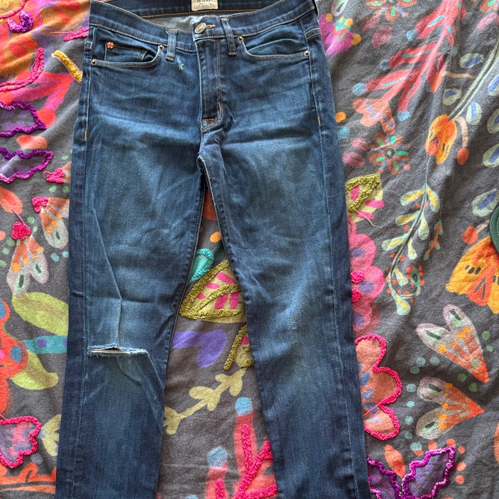 Hudson Jeans Dark Blue Ankle & Cropped